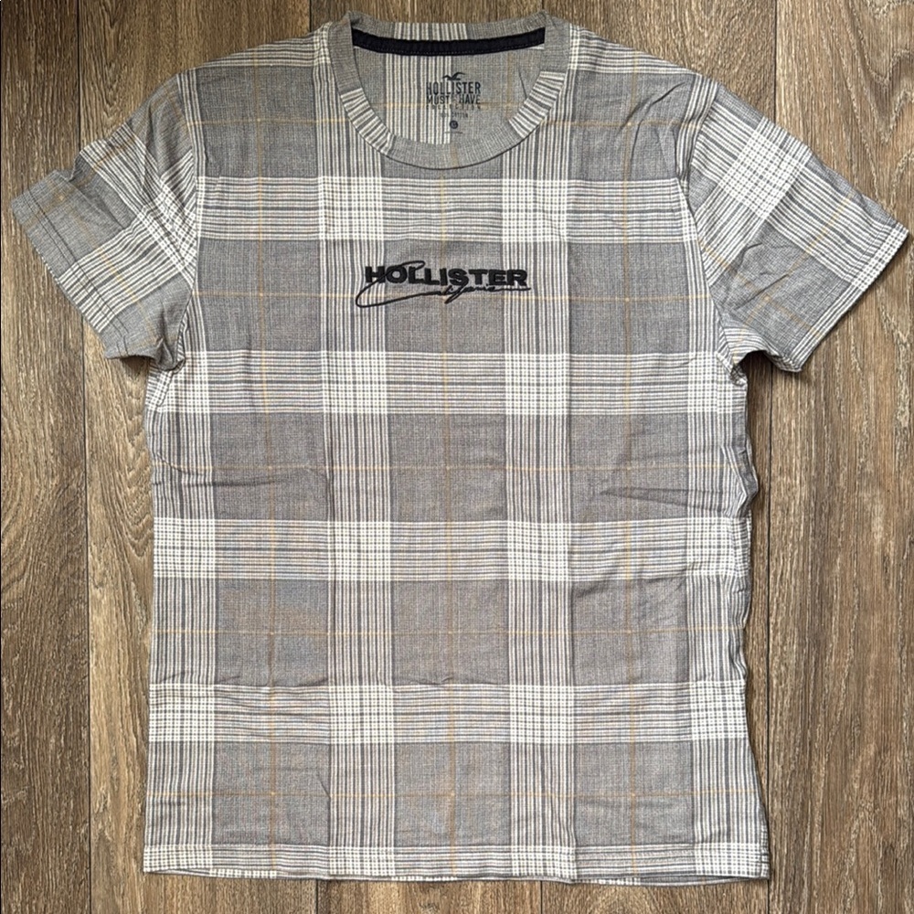 Hollister Gray Plaid Men's Shirt Size XS